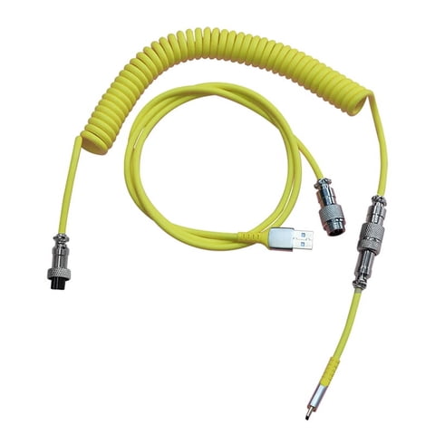 Ajazz - Cable Coiled Tipo Aviador Amarillo –