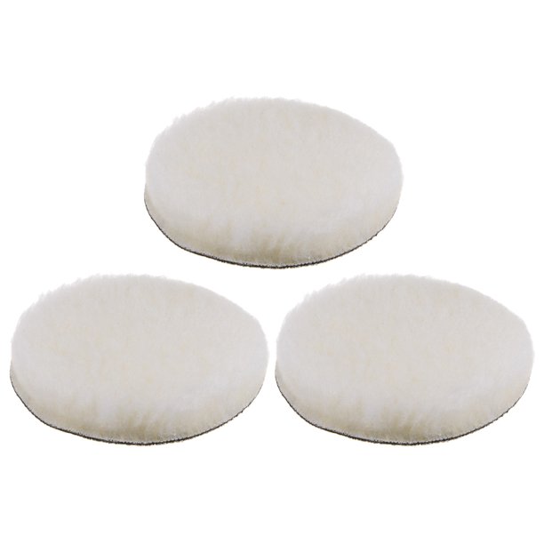 3 Paquetes de Almohadillas de Pulido de Lana de 5 pulgadas Almohadilla de Pulido para Coche Almohadillas de Pulido de Lana con Gancho y Bucle