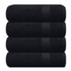 thumbnail image 1 of Juego de toallas de baño GLAMBURG Premium Cotton, paquete de 4, color negro, 68 x 137 cm, 1 of 7