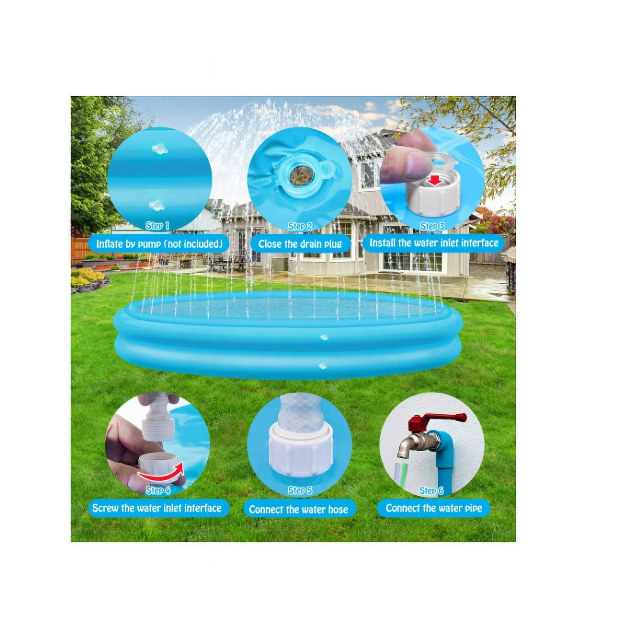 Genérico - Piscina Lanza Agua 125cm Piscina De Juego Verano En Caja