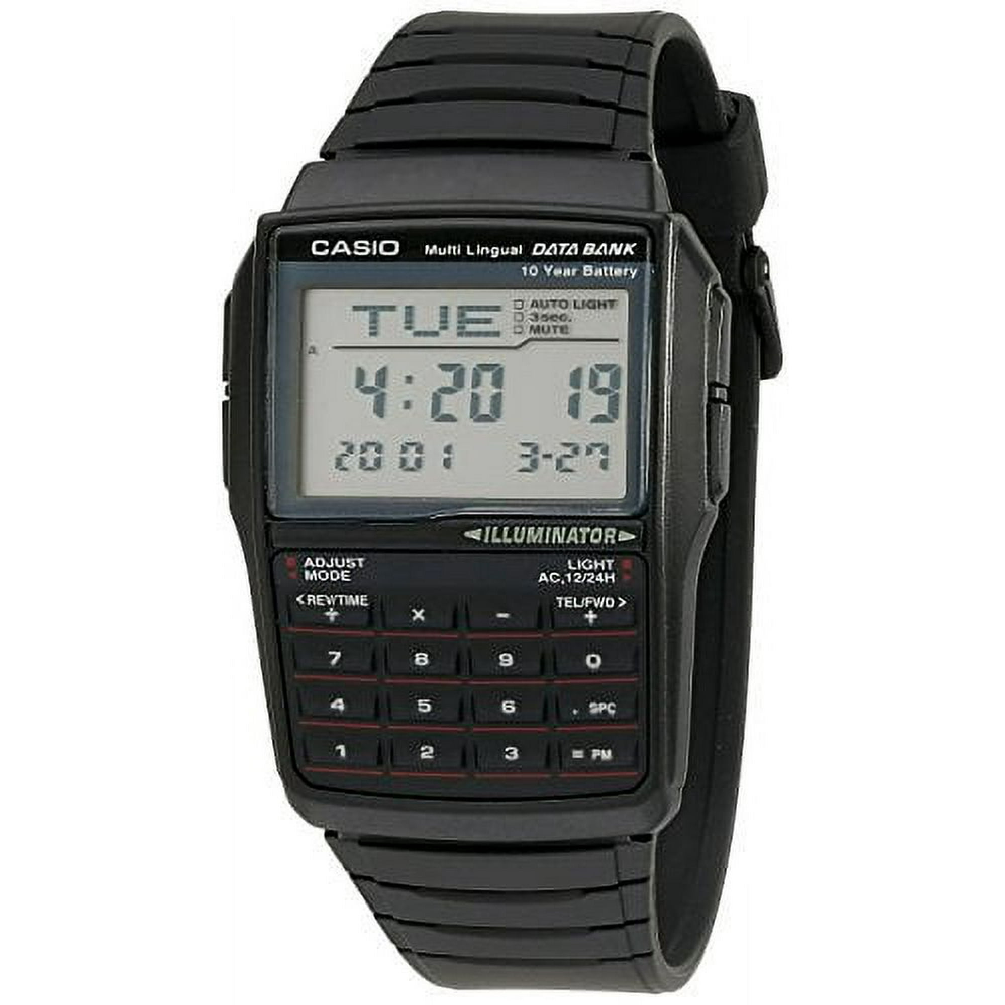 Casio - Reloj Para Hombre De Acero Inoxidable Data Bank Dbc32d-1a