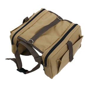 Ioensy - Mochila De Senderismo Para Perros, Correa Ajustable, Bolsa De Sillín Para Acampar, Mochila Para Caminar