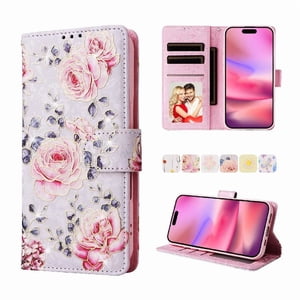 Foxdock Funda Tipo Cartera Floral Para Samsung Galaxy A23 4G/5G ,Funda Con Tapa De Cuero Pu, Protección Antigolpes Con Ranuras Para Tarjetas Y Soporte