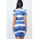 thumbnail image 3 of Saronite Vestido Midi Ajustado de Manga Corta con Efecto Tie-dye, Azul (para Mujer), 3 of 5