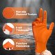 thumbnail image 2 of Guantes de Protección PROMEDIX P 8mil Textura Naranja con Diamante, 2 of 6