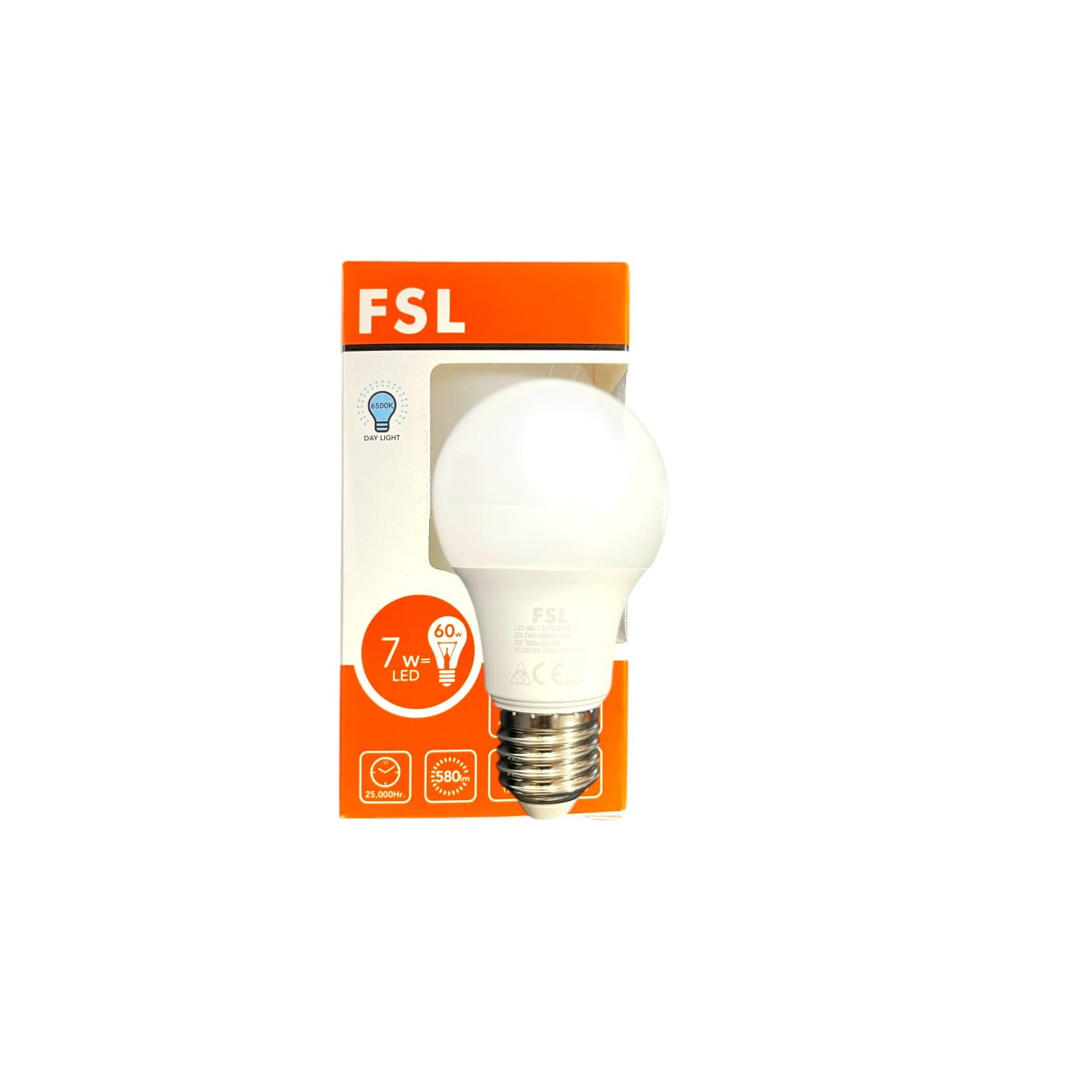 Pack X3 Ampolletas Led A60 7w E27 Universal Luz Fría Fsl
