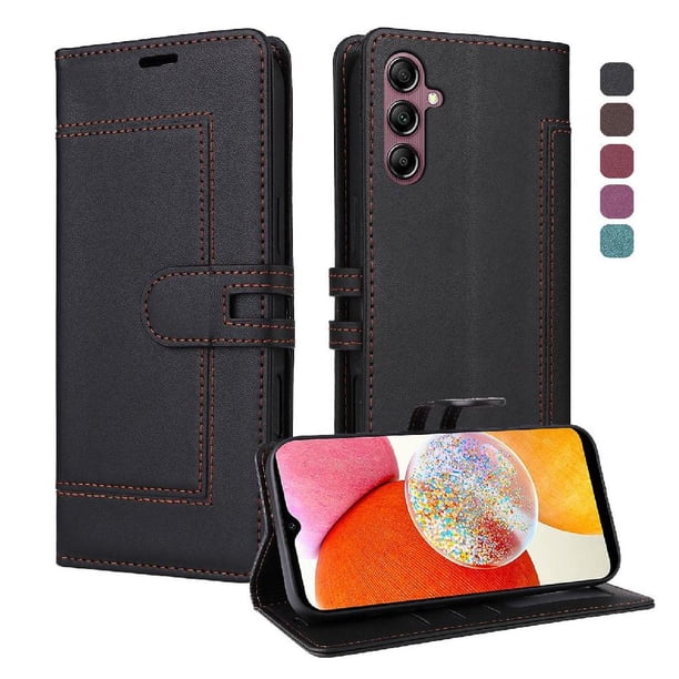 Premium Wallet Case for Samsung Galaxy A54 5G with Card Slots & Kickstand, Flip Cover Black