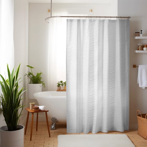 Cortina De Baño Nautica Home 180X180Cm Diseño 3D Olas