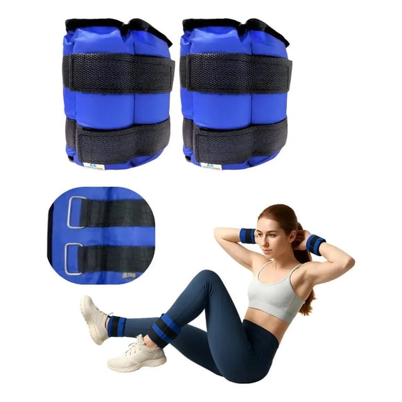 Set 2 Pesas Tobillera y Muñequera de Arena 2,5kg Cu Fitness Par Total 5kg