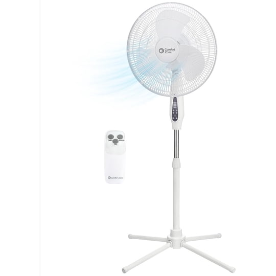 Ventilador De Pedestal Comfort Zone Oscilante 90 Grados