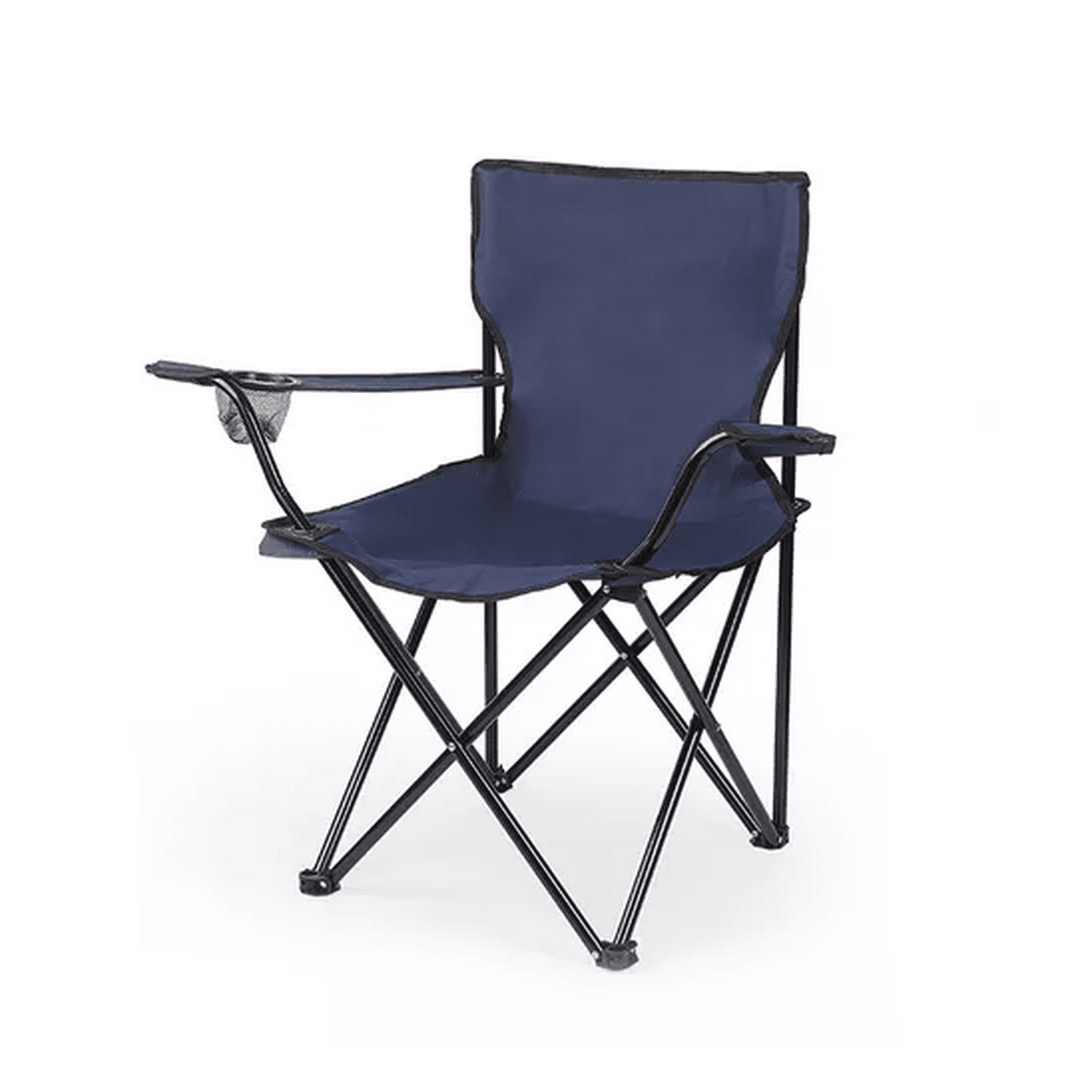 Genérico - Silla Plegable De Playa Camping Con Bolso De Porta Vasos Azul