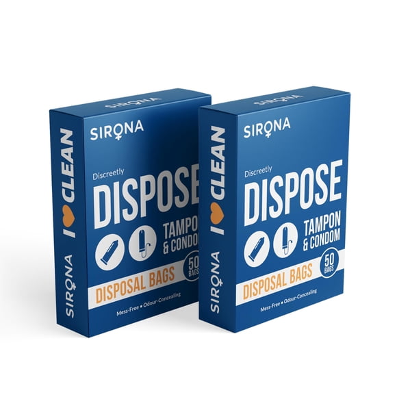 Bolsas de Desecho para Tampones y Condones Sirona 50 Unidades (2 paquetes)