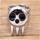 thumbnail image 3 of 1pc Punk Ring Eater Death The Kid Ring Silver Negro Hombres Jewelry Decoation Niños Gift, 1.8*2.5cm, 3 of 5