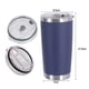 thumbnail image 2 of Termo para coche de 600 ml con tapa, termo de acero inoxidable, termo de doble capa, 2 of 5