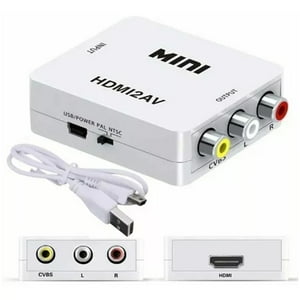 Veat00L - Adaptador Rca Hdmi A Av 1080P Convertidor Audio Y Video Blanco Set1