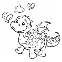Rienda Libre Graphics - Decomural Baby Dragon Fantasy Nursery Ws-35520