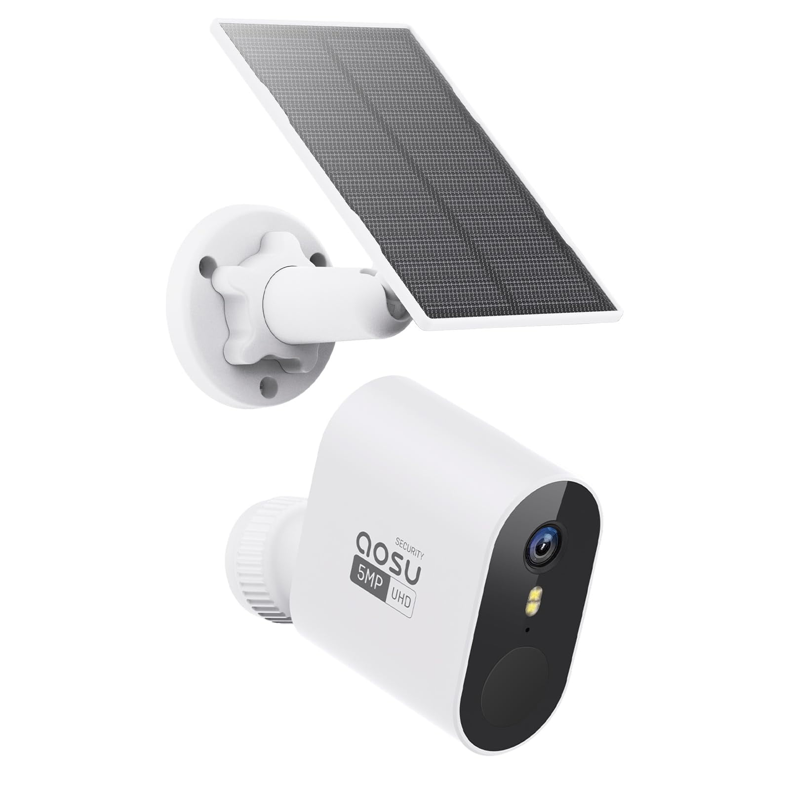 Cámara De Seguridad Aosu Add-on Cam 3k/5mp Solar Inalámbrica Para Exteriores