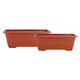 thumbnail image 4 of Macetero Jardinera Rectangular Mediana 35cm Con Plato Maceta Marrón Mediano M, 4 of 4
