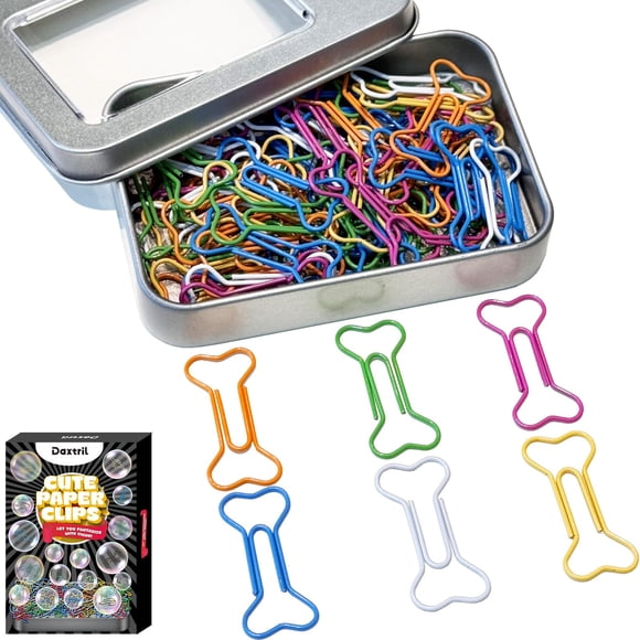 Clips De Papel Con Forma De Hueso De Perro 60 Unidades Colores Surtidos