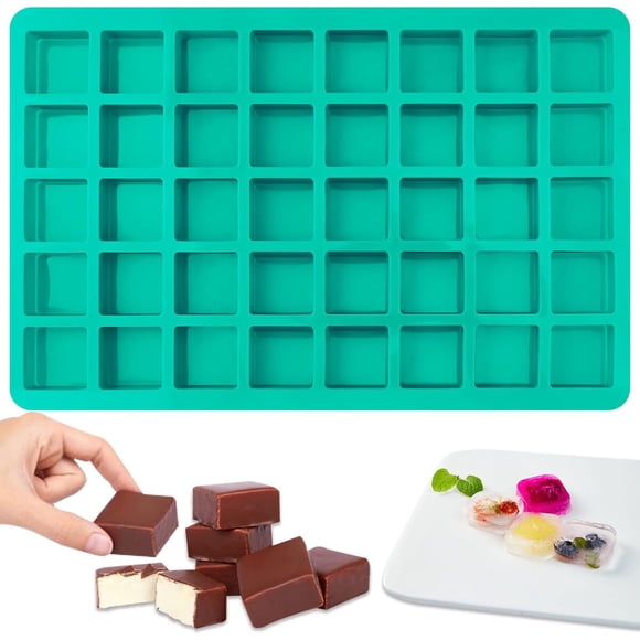 Molde cuadrado de silicona Sakolla para chocolate, 40 cavidades