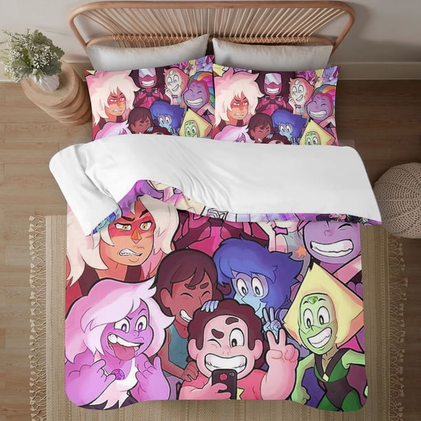 STEVEN UNIVERSE Soft 3D Printed Duvet Cover Bedding Set with Comforter Cover 3 Piece Set