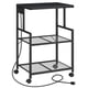 thumbnail image 1 of Soporte para impresora MAHANCRIS Industrial de 3 niveles con tomas de corriente negro, 1 of 9