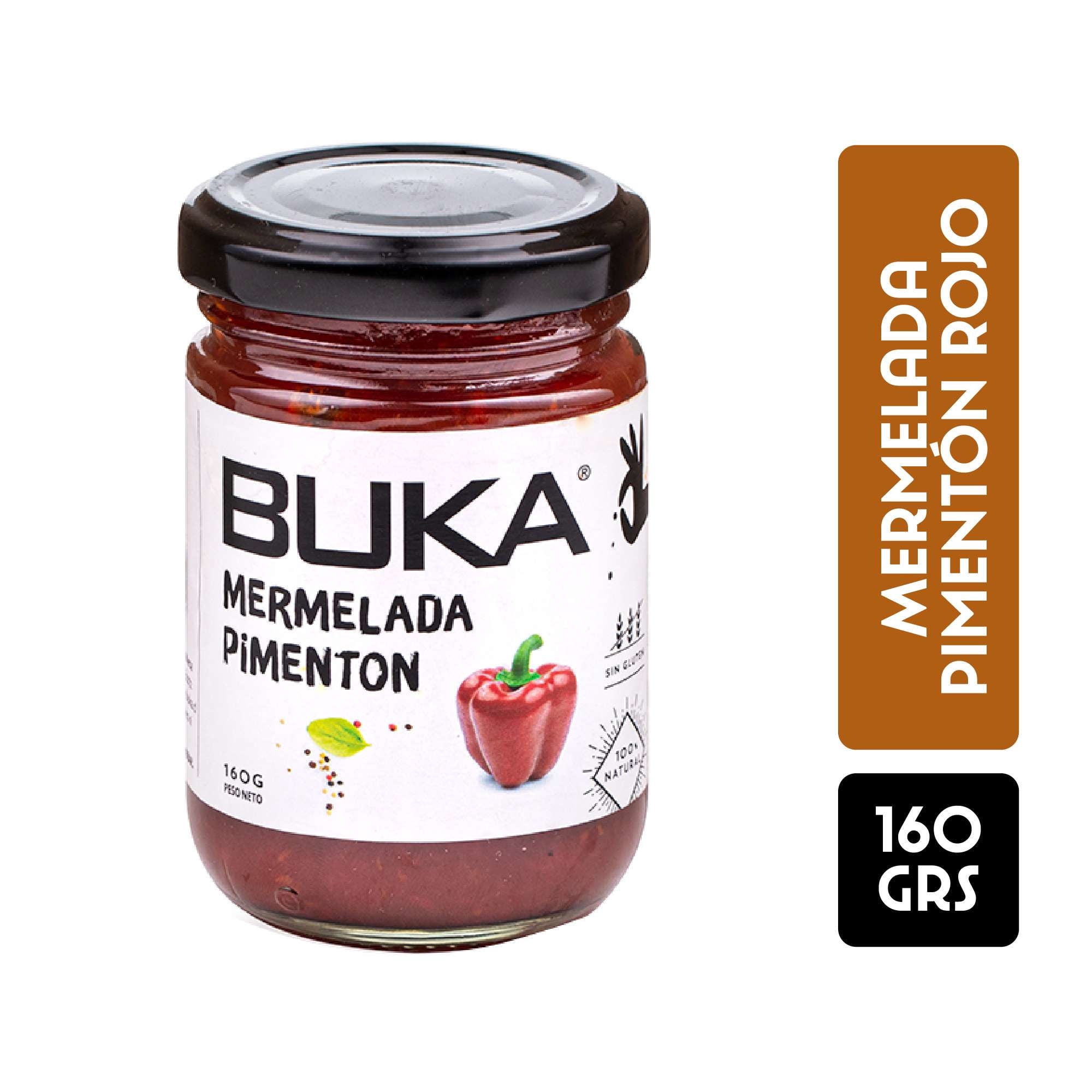 Mermelada Pimentón Rojo Frasco 160 g Buka