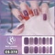 thumbnail image 1 of 14 Pcs Gradient Purple Nail Stickers For Daily & Commuter Use, No-bake Gel, Full Cover, For Women & Girls, Suitable For Both Long And Short Nails, 1 of 3