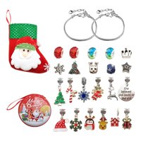 Bothyi - 24 Uds. Kit De Fabricación De Pulseras Navideñas Suministros Artesanales Colgantes Para Pendientes