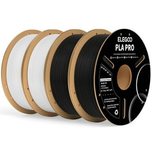 Filamento Para Impresora 3D Elegoo Pla Pro, 1,75 Mm, Blanco Y Negro, 4 Kg