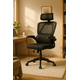 thumbnail image 2 of Silla Ergonómica Oficina Soporte Lumbar Ajustable Giratorio Negro, 2 of 8