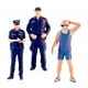 thumbnail image 3 of 3 Piezas 1/64 Figuras De Policías Y Hombres Diseño Proyectos De Bricolaje Decoración De Figuras De Resina, 3 of 3