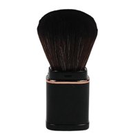 Magideal - Brocha De Maquillaje Retráctil Portátil Con Cubierta / Brocha De Rubor De Cara Pequeña De Viaje Suave Y Esponjosa / Para Bronceador De Contorneado De , Negro