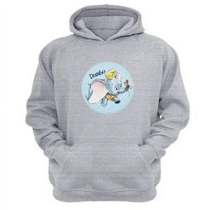 Genérico - Polerón Canguro Elefante Dibujos Animados Gris Claro Talla L Unisex