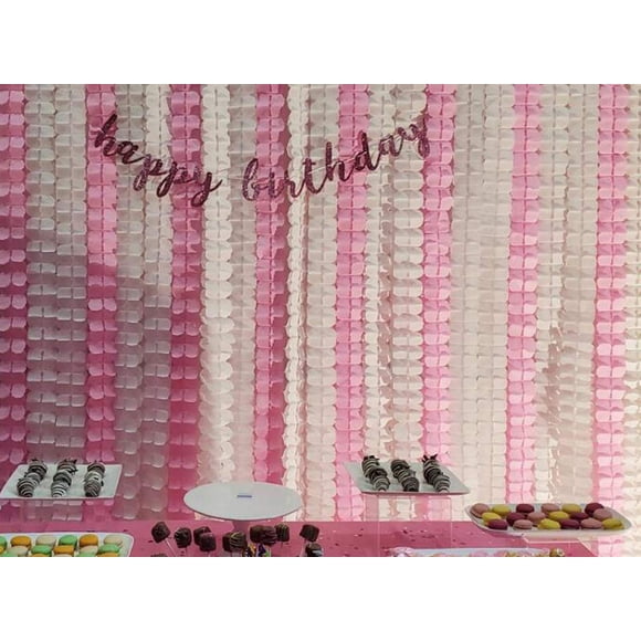 Flor de papel de seda de cuatro hojas con forma de guirnalda Life Glow para colgar