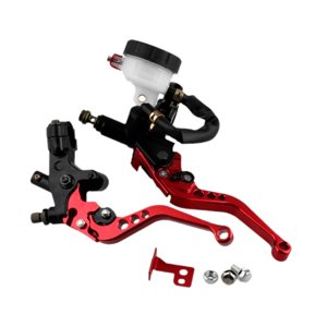 Ioensy - Juego De Palancas De Embrague De Freno Hidráulico Cnc De 7/8 Pulgadas Y 22 Mm Para Motocicletas, Color Rojo