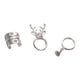 thumbnail image 2 of 3 Piezas Anillos De Navidad Campana Elegantes Anillos De Dedo De Alce Para Mujeres Adolescentes Adultos, 2 of 5