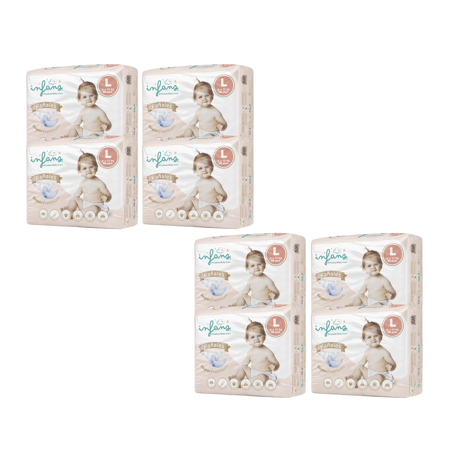 Pañales Infans Super Premium L 8x30 - 240 UND