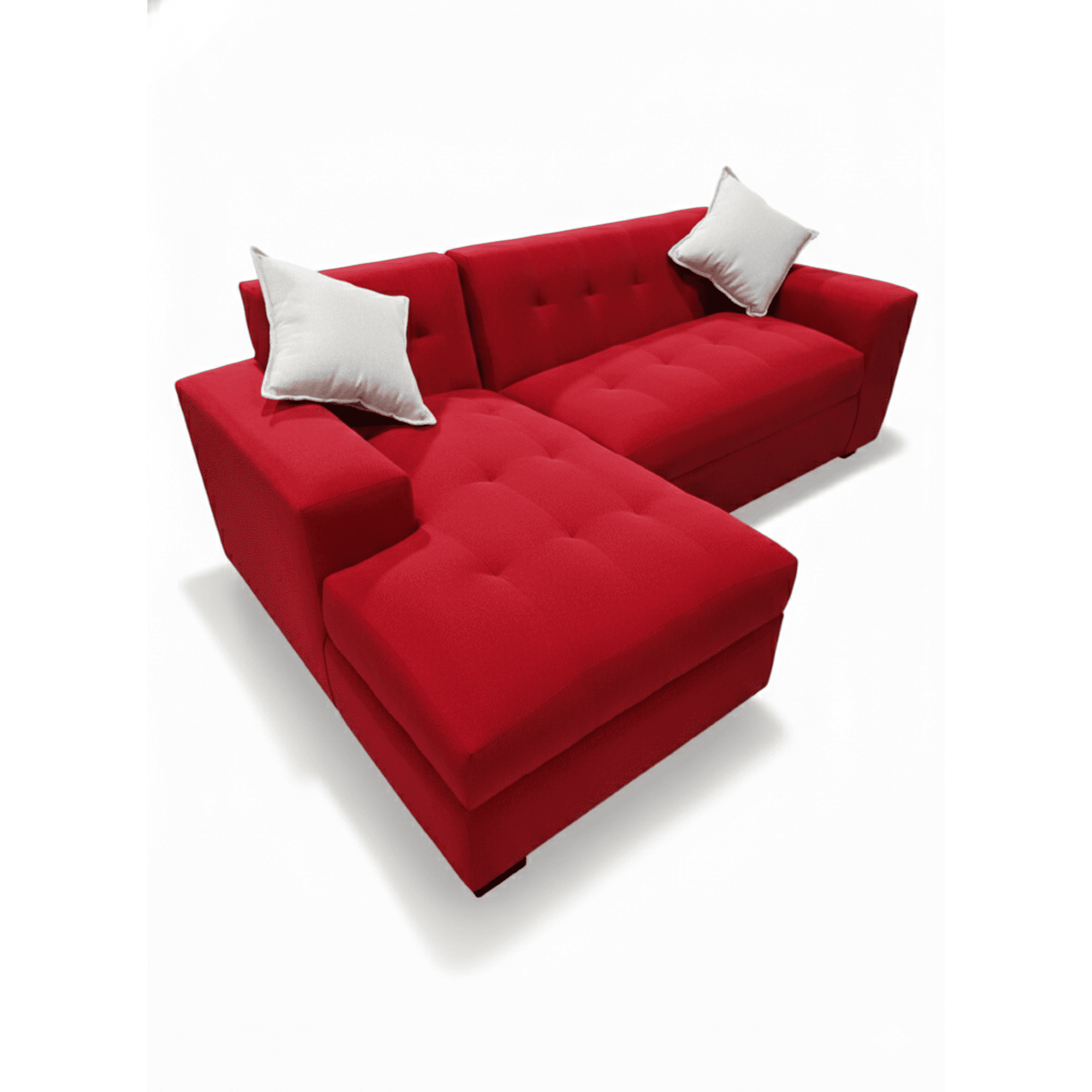 Muebles New - Seccional Milan Izquierdo Rojo Felpa