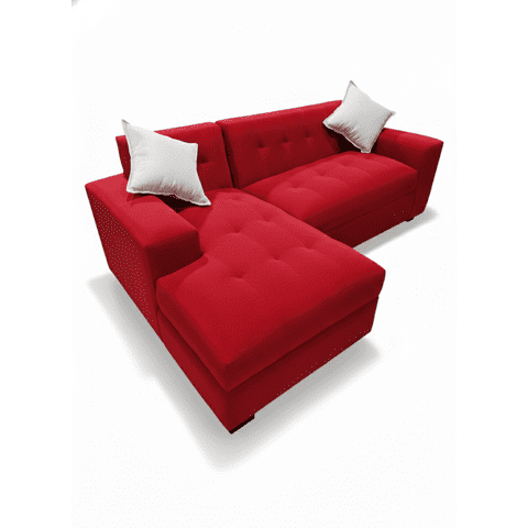 Muebles New - Seccional Milan Izquierdo Rojo Felpa