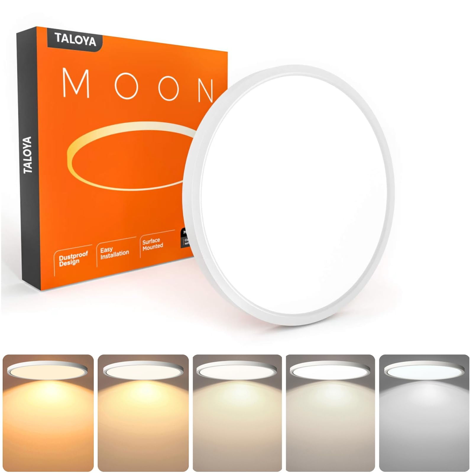 Lámpara De Techo Taloya, Montaje Empotrado, 30 Cm, 20 W, Led Para Dormitorio