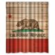 thumbnail image 1 of Cortina de ducha con diseño de la bandera del estado de California y ganchos (60 x 72 pulgadas), 1 of 3