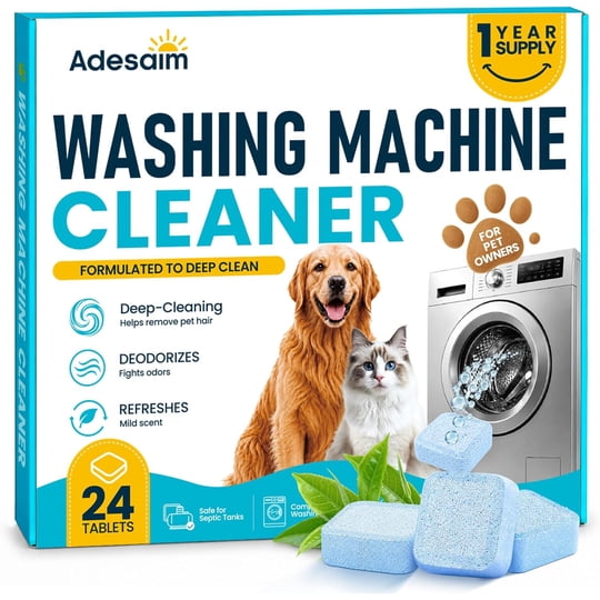 Adesaim - Tabletas Limpiadoras Para Lavadora Para Hogares Con Mascotas, Removedoras De Olores
