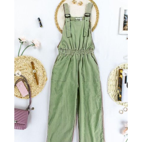 Likeshop - Enterito Premium Jardinera Lino Primavera Mujer 221