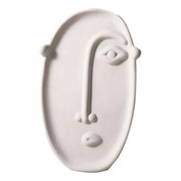 Genérico - Set 2 Jarrón Cerámica Decoración Nórdico Flores Blanco Jhn