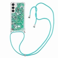 Funda Foxdock Para Samsung Galaxy S25 Con Cuerda Ajustable, Brillo Líquido, Protección Antigolpes Y Lente – Ideal Para Regalo