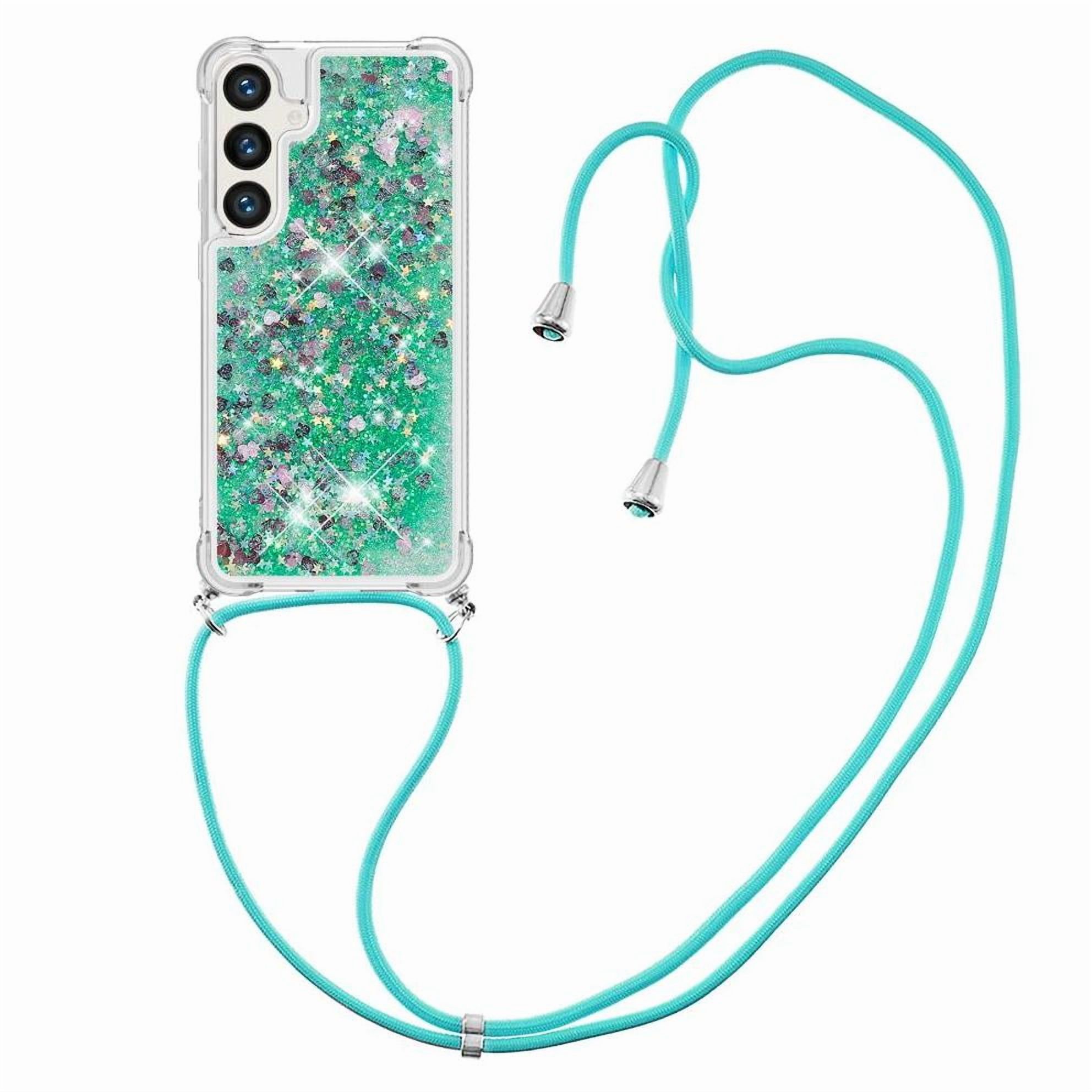 Funda Foxdock Para Samsung Galaxy S25 Con Cuerda Ajustable, Brillo Líquido, Protección Antigolpes Y Lente – Ideal Para Regalo