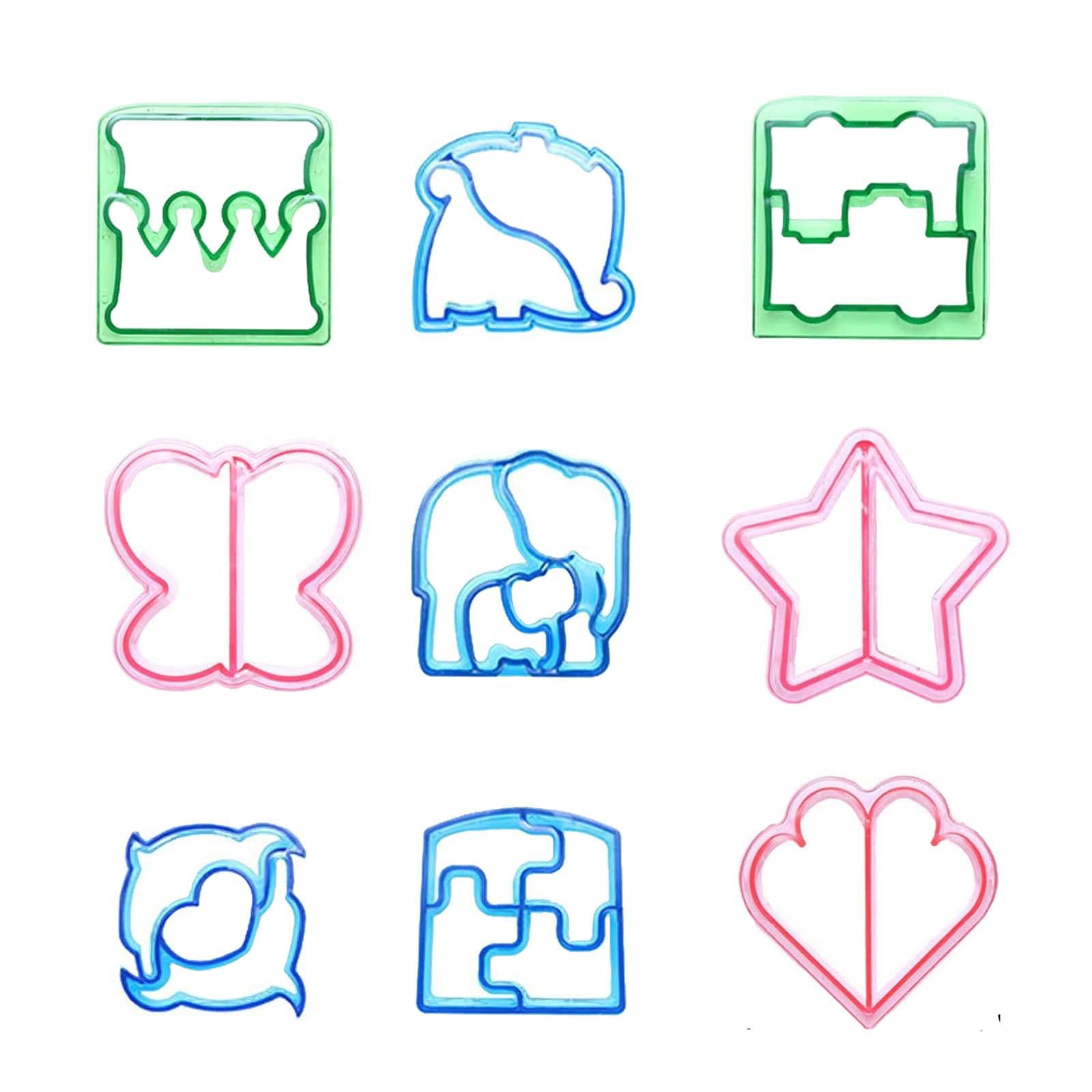 Magideal - Cortadores De Sándwich Para Niños, Cortadores De Sándwich, Cortadores De Para Niños Varía En Colores Y Formas, Fácil De Cortar Y 9 Piezas