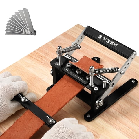 Baystmam - Peladora De Cuero Con Mango De Tracción, Máquina Peladora De Cuero