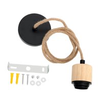 Magideal - Cable De Luz Colgante, Accesorio De Lámpara Colgante, E27, Accesorios De Decoración Diy, Cable De Luz Colgante Para Sala De Estar Y Hogar Madera Negra